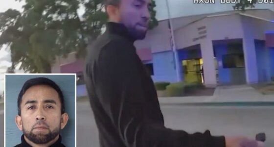 California man accused of killing ex-wife and new boyfriend makes bold move in chillingÂ  body-cam video