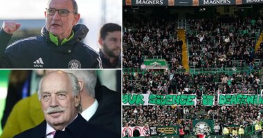 Celtic supporters group puts protests on hold and urges fans to back team until the end of the season