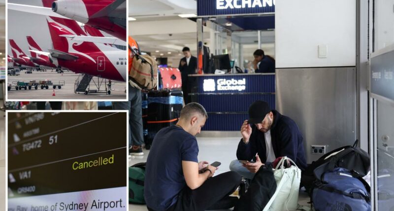 Chaos strikes Sydney Airport as dozens of flights are canceled due to weather