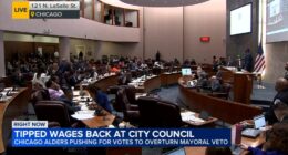 Chicago City Council fails to override Mayor Brandon Johnson veto of minimum wage increase freeze for tipped workers