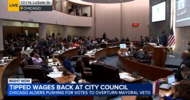 Chicago City Council fails to override Mayor Brandon Johnson veto of minimum wage increase freeze for tipped workers