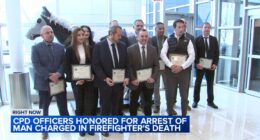 Chicago police officers honored for arresting Sheaves Slate for arson, murder of Chicago firefighter Michael Altman