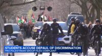 Chicago protest: DePaul students call for university to reinstate Students for Justice in Palestine at Lincoln Park school