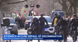 Chicago protest: DePaul students call for university to reinstate Students for Justice in Palestine at Lincoln Park school
