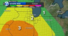Chicago weather forecast: Potentially severe storms expected Monday, with risk of high winds, hail and tornadoes