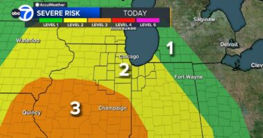 Chicago weather forecast: Potentially severe storms expected Monday, with risk of high winds, hail and tornadoes