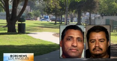 Children in schoolyard watched father get slaughtered by stranger after dropping his son off for class in 'random, unprovoked' stabbing attack: Police