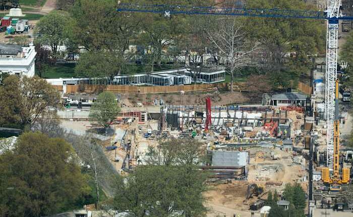 Construction on Trump's White House ballroom can continue for now, US appeals court says