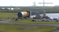 Core rocket for upcoming Artemis III mission arrives at Kennedy Space Center