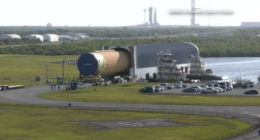 Core rocket for upcoming Artemis III mission arrives at Kennedy Space Center