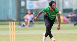 Raheem Ahmed in action for Leicestershire's 2nd XI in 2021 - he is now on a 20-day trial with Nottinghamshire