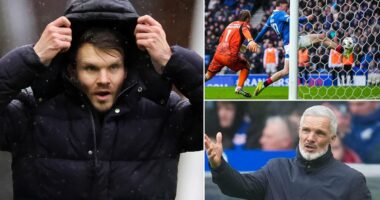 DON'T LOOK NOW: Danny Rohl watches Rangers hit the summit... but admits he'll be turning off when title rivals Hearts and Celtic are in action