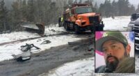 Dad taking youth hockey team to tournament killed by snowplow operator driving carelessly on slushy roads, nailed van and sent it careening down embankment: Cops