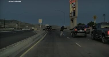 Dashcam video shows what happened before ICE agents opened fire after traffic stop in Stanislaus County, California