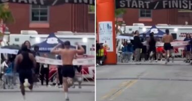 Delaware Marathon Running Festival racer celebrates early, loses by 2 seconds: viral video