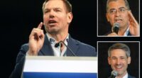 Dem candidates scrambling for Eric Swalwell's votes lean on family man image