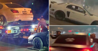 Desert street racing circus crushed — cops swarm late-night takeover, suspects hauled off and rides seized