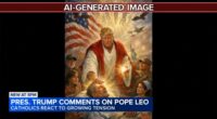 Donald Trump Pope Leo post on Truth Social, Jesus-like AI-generated image of president draw criticism from Chicago Catholics