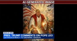 Donald Trump Pope Leo post on Truth Social, Jesus-like AI-generated image of president draw criticism from Chicago Catholics