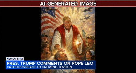 Donald Trump Pope Leo post on Truth Social, Jesus-like AI-generated image of president draw criticism from Chicago Catholics