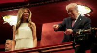 Donald Trump and Melania attend the opening night of Chicago at the 'Trump' Kennedy Center
