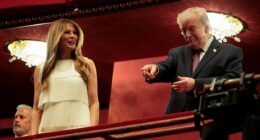 Donald Trump and Melania attend the opening night of Chicago at the 'Trump' Kennedy Center