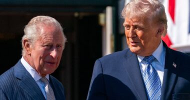 Donald Trump's reacts to learning he's a cousin of King Charles....