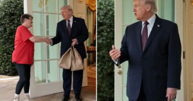 DoorDash grandma sidesteps Trump's question on whether men should play women's sports