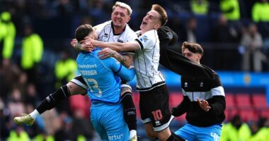 Dunfermline keeper Aston Oxborough is their Hampden hero... after 120 minutes with nothing to do!