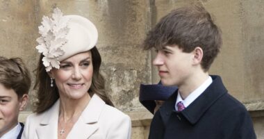 Earl of Wessex, 18, finally steps into the spotlight at Easter service