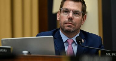 Eric Swalwell seen partying in a bathrobe in 2022 amid assault claims