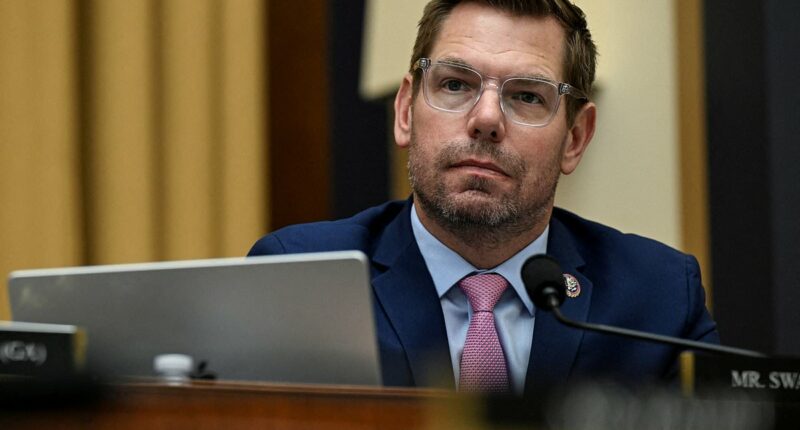 Eric Swalwell seen partying in a bathrobe in 2022 amid assault claims