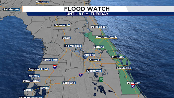 Flood watch issued for parts of Central Florida