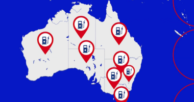 Petrol around Australia graphic