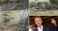 Gavin Newsom's own 'backyard' trashed by homeless river camps