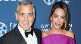 George Clooney, 64, and wife Amal, 48, attend 51st Chaplin Award Gala