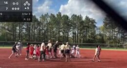 Georgia youth softball coach attacks rival on pitcher's mound in wild catfight caught on video