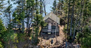 Gorgeous Maine island with rustic cabin and its own private beach lists for very reasonable amount