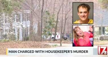 'He attacked our cleaning lady': Woman working at her desk realizes her husband stabbed their housekeeper to death before driving away, cops say