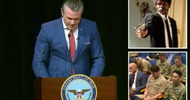 Hegseth leads Pentagon prayer service with faux Bible verse made famous by âPulp Fictionâ