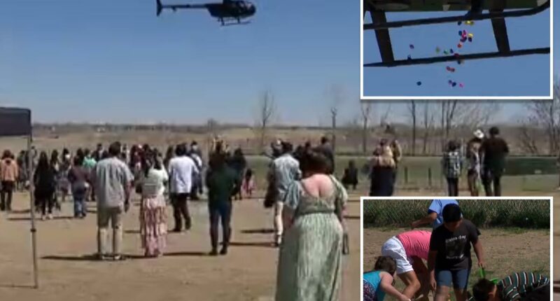 Helicopter releases thousands of Easter eggs for Colorado church hunt