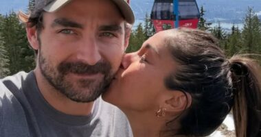 Home and Away star Sarah Roberts cosies up to new boyfriend Jake Lesu - following split from husband James Stewart