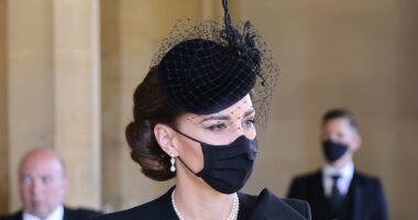 How Kate stepped up to 'console' Charles and 'steer awkward and anxious' William and Harry at Prince Philip's funeral, body language expert reveals