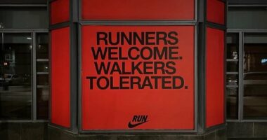 Humiliation for Nike as it's forced to take down Boston Marathon sign