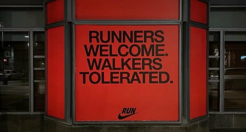 Humiliation for Nike as it's forced to take down Boston Marathon sign