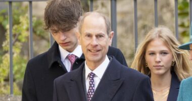 Inside the holiday let where Edward had to stay because of Andrew