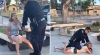 Instant karma for Karen who bit San Diego cop after racist rant
