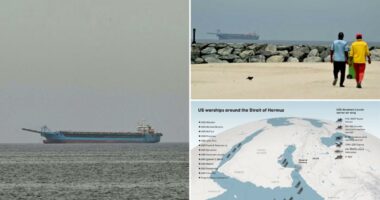 Iran-linked ships transit through Strait of Hormuz -- nearly 24 hours into US blockade