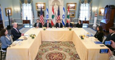 Israel, Lebanon huddle for first time in 33 years over potential peace pact