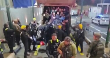 Israeli police discover 70 men packed inside garbage truck